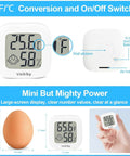 2 Pack Indoor Thermometer And Humidity Gauge Digital Hygrometer For Home Office Greenhouse Reptile Humidors Cellar And More Top Notch Accuracy Temperature Humidity Monitor With Comfort Level Indicator compact white LCD display with °F/°C switch