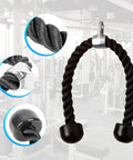 Wall Mount Lat Pulldown System With Pulldown Bar, Tricep Rope, Resistance Bands, loading pin and cable pulleys detail