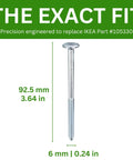 Ace Quality Long Replacement Screws For Sturdy Bed Frame Daybed And Folding Gateleg Table Furniture Hardware Pack Of Eight, zinc plated steel screw, 92.5 mm length.