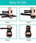 Easy to use steps for All Day Comfort Resting Hand Splint For Night Immobilization And Wrist Support, right hand medium fit.