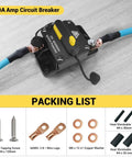 Rock Solid 30 Amp Circuit Breaker Fuse Inline Holder with wiring and components, designed for marine and auto applications.