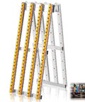 Foldable Manual Gravity-Powered Conveyor Roller System Portable 15 Inch Wide By 78 Inch Long With Heavy Duty Galvanized Steel Frame