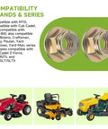 Two Pack 5/16-18 Flange Lock Nuts With Locking Flange For Outdoor Power Equipment Replacement 712-04063 overview
