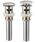 Brushed nickel drain set components for Oval Undermount White Porcelain Sink With Brushed Nickel Drain Set And Overflow Pop Up Drain Sealer Solid Brass Overflow 14 x 17.5 x 6.5 Inches Inside 1.75 Inch Drain Opening Easy Undermount Installation.