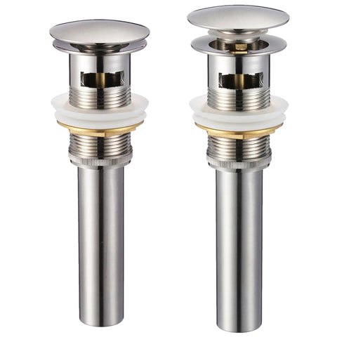Brushed nickel drain set components for Oval Undermount White Porcelain Sink With Brushed Nickel Drain Set And Overflow Pop Up Drain Sealer Solid Brass Overflow 14 x 17.5 x 6.5 Inches Inside 1.75 Inch Drain Opening Easy Undermount Installation.