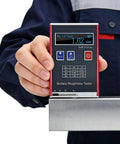 Hand holding Roughness Tester Meter Profilometer With Data Storage And OLED Display for precision surface measurements