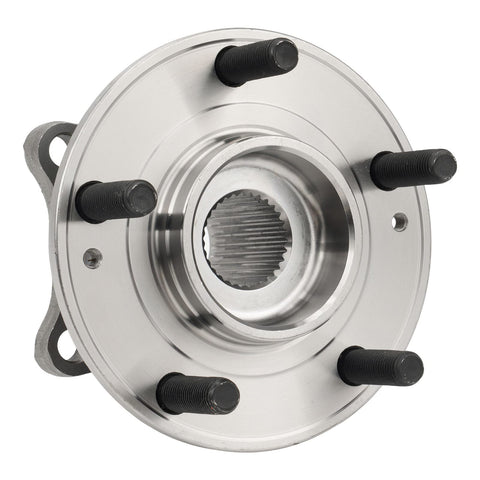 Front view of a Front Wheel Hub Bearing Assembly 513266 Replacement For Hyundai Santa Fe 2007-2020 AWD 5 lug.