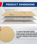 Grab These Awesome 100 Pc Hook Loop Sanding Discs With Aluminum Oxide Grit For Smooth Quick Changes On Power Tools Without Worry About Loose Paper At Super Fast Spin Speeds, showing product dimensions and P80 grit detail.