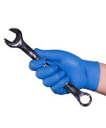 HD Royal Blue Nitrile Industrial Disposable Gloves Heavy Duty 6 Mil Thick Latex Free With Raised Diamond Texture For Superior Grip
