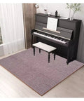 High Performance Soundproof Acoustic Foam Pads With Grippy Non Slip Backing For Piano And Drum Rooms under a piano for sound absorption.
