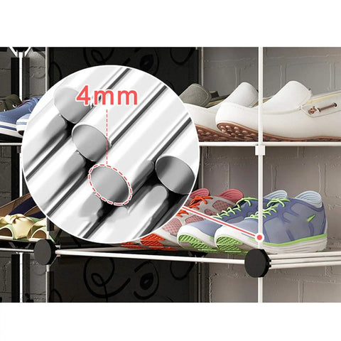 Modular Six Tier Shoe Rack Storage Shelf Two Column Design Holds Twenty Four Pairs Heavy Duty Plastic Build Compact Apartment Entryway Setup Easy Assembly Game Changer Bedroom Dorm Living Room