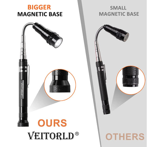 Extendable Magnetic Flashlight With Telescoping Magnet Pickup Tool For Dads And Guys Cool Christmas Stocking Stuffers And Birthday Gift For Father Grandpa Husband Boyfriend Or Men Who Have Everything