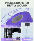 PLA Basic Refill Filament 1.75mm neatly wound, showing no clogging and no tangle, designed for reusable spools with 3D printer.