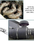 2 Set Heavy Duty Worm Gear Stainless Steel Hose Clamps Kit For Cars And Trucks Secure Mechanical Grip Rigid Core Construction Holds Firm Under Pressure No Slip Automotive Hoses And Pipes on exhaust pipes