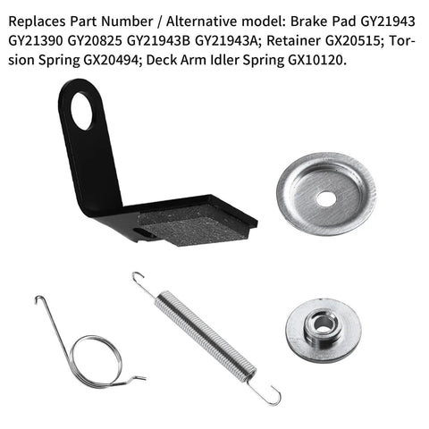 2 Pack Brake Pad Kit With Retainer And Torsion Spring For John Deere 42 Inch Deck L D X Series Tractors And Lawn Mowers Replacement