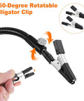360-degree rotatable alligator clip on Pro Soldering Helping Hands Third Hand Solder Tool Clamp Stand With Flexible Gooseneck Arms