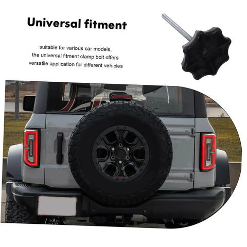 Spare Tire Hold Down Bolt For Car Spare Wheel Mounting Universal Fitment Tire Fastener Clamp on SUV rear view