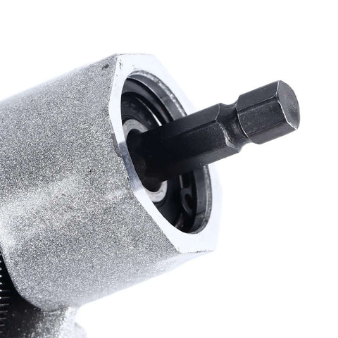 Close-up of Electric Drill Refitting Plate Shears Attachment For Thin Iron Sheets 40mm Ti Steel Cutter Disc
