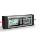 Close-up of Dual Laser Distance Meter With Bluetooth App Connection, 262 Feet And 80 Meters Bilateral Laser System display screen.