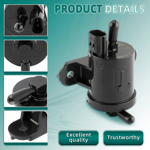 Fuel Pump Replacement For Honda Metropolitan And Ruckus Scooters 2002 Through 2016 Direct Fit Easy Swap Interchange 16710 Get 013 16710 Get 003 Premium Gas Pump For NPS50 CHF50 SP CHF50S II CHF5 Models, showing detailed view and port connections.
