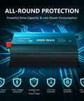 2000 Watt Pure Sine Wave Inverter 12V DC To 110V And 120V AC Power Converter with protective features.