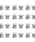 Totally Dope 24 Piece Alloy Metal Drawer Knob Bases For Sweet Diy Crystal Epoxy Resin Handles Straight Up Rad Home Decor And Furniture Upgrade Supplies Gonna Look Amazing, set of 24 polished silver knobs