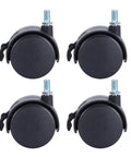 Rcniso Universal Casters Durable 360 Degree Swivel Casters for Furniture Supply 4 Pieces for Storage Cabinets, Shelving black casters set