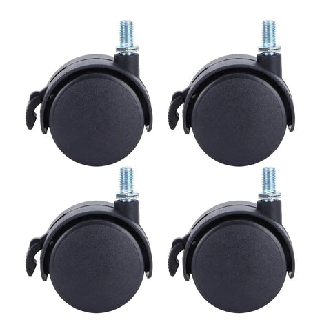 Rcniso Universal Casters Durable 360 Degree Swivel Casters for Furniture Supply 4 Pieces for Storage Cabinets, Shelving black casters set