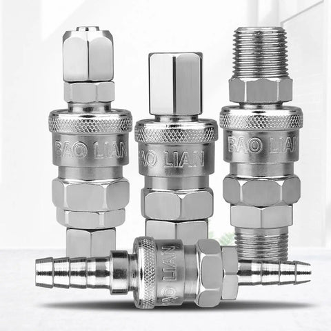 Leakproof Threaded Pneumatic Releases Coupler for Smooth Airflow and Quick Connect Air Tool Fittings High Quality Pneumatic Components for Reliable Tool Free Setup, metal air couplers