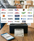 Bluetooth 4x6 Thermal Shipping Label Printer For Small Biz Wireless Label Printer For Android iPhone Windows Mac with labels