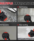 Beast Power 7 Inch Concrete Floor Grinder With Dust Collection System used for floor and wall renovation, leveling concrete surfaces.