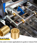 3 Pack Sleeve Bearings With 25mm Bore 30mm OD And 25mm Length Self Lubricating Sintered Bronze Bushings For Heavy Duty Use, Wide Temperature Range, Low Friction, And Smooth Quiet Operation in a linear machine