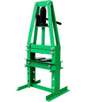 6 Ton H Frame Hydraulic Shop Press With Adjustable Working Table, Plates, And Height, Green Benchtop Garage Press For Auto Repair And Maintenance, Heavy Duty Steel Construction For Car Body, Frame, And Bearing Pressing