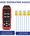 Four Channel Thermocouple Data Logger Thermometer Workhorse with K, J, and T type thermocouples and USB export