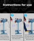 Instructions for use of Commercial Foot Pedal Impulse Sealer for sealing foil and plastic bags with adjustable temperature control.