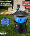 Outdoor Bug Trap With UV Light And Powerhouse Fan For Half Acre Coverage, showing protective grill and safe design for pets