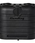 Dual 30Lb LP Propane Tank Cover For RVs And Travel Trailers Heavy Duty Black Plastic With Side Regulator Access Port And Individual Top Hatches Fits Two Tanks Easy Access For Camper And Recreational Vehicle