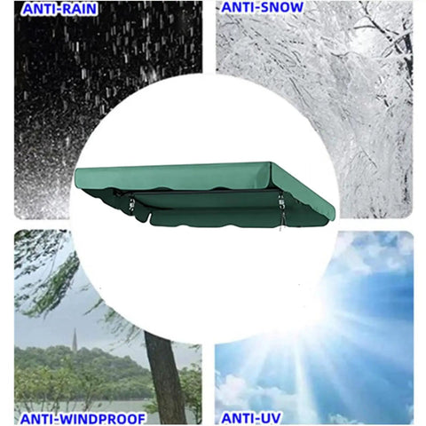 Image of Replacement Swing Canopy For 2 To 3 Seater Swing Waterproof UV Resistant Fabric Made From 210D Cloth showing weather resistance.
