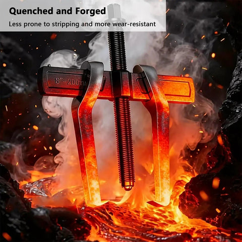 Two Jaw Gear Puller Kit Built Heavy Duty Carbon Steel For Bearing Flywheel Hub Removal Adjustable Depth Quick Setup Pros And Households Rugged Build Delivers Smooth Grip Action Nail Repairs Fast Easy Pro Fixes Users Need Great Tools For Auto Jobs, 8-200mm