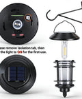 2 Pack Solar Lanterns For Outdoor Spaces With Wall Mount And Hanging Options, Warm White Edison Bulb Lights, Auto On Off