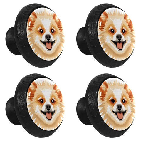 Four Piece Round Cabinet Knob Set For Kids Drawer Pulls With Screws Stylish Cupboard Handles For Home Kitchen Bath Dresser