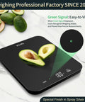 33 Pound Digital Food Scale With Ultra Precision 0.1 Oz And 1 G, 15 Kg Capacity For Cooking And Baking, LED Display with avocados
