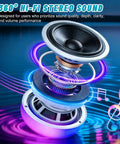 Exploded view of Bluetooth speaker elements from 2 Pack Floating Pool Lights With Bluetooth Speaker 2 In 1 RGB Pool Lights IP68 Waterproof