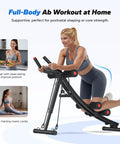 Woman using Adjustable Dual Track Ab Machine For Home Gym Core Training And Cardio Fat Burn to strengthen her abs.