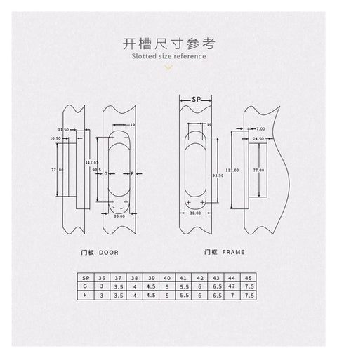 Technical drawing of Hidden Door Hinge Bearing 60kg Pair 2pcs Invisible Concealed Cross Hinge 180 Degree Adjustable.