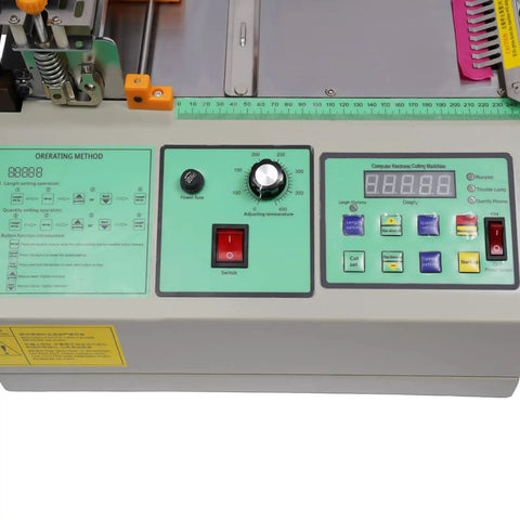 Control panel of Automatic Webbing Cutting Machine 110V 280W Heavy Duty Hot And Cold Cutting With Steel Blade for fabric