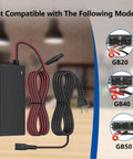 High Performance Replacement Fast Charger For Noco Boost Jump Starters GB70 GB150 GB250 Plus with red and black cables.