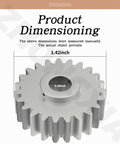 Upgraded Mixer Worm Gear Replacement Kit For Popular Stand Mixers With Durable Heavy Duty All Metal Construction No Plastic Gear WPW10112253 Compatible Includes Replacement Part Numbers 1 Pack Easy Install gear dimensions