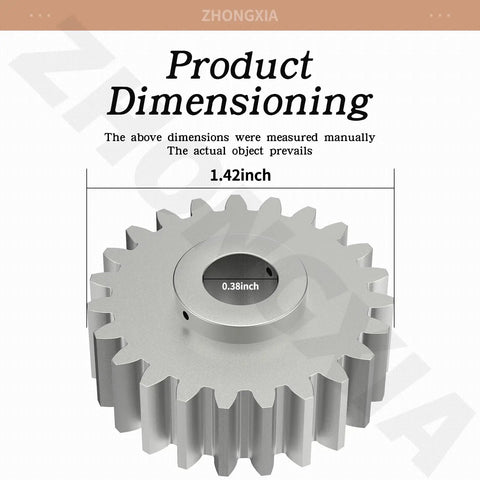 Upgraded Mixer Worm Gear Replacement Kit For Popular Stand Mixers With Durable Heavy Duty All Metal Construction No Plastic Gear WPW10112253 Compatible Includes Replacement Part Numbers 1 Pack Easy Install gear dimensions