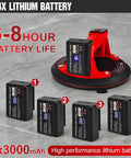 Hands Free Electric Suction Cups Lifter For Glass And Tile 600 Lbs Max Load 8 Inch with four 3000mAh batteries